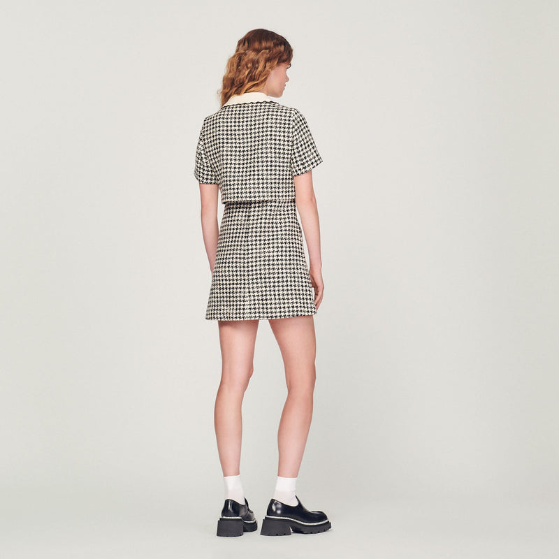 Vestido trampantojo de tweed