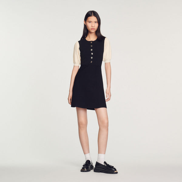 Sandro | Vestido corto de punto para mujer.