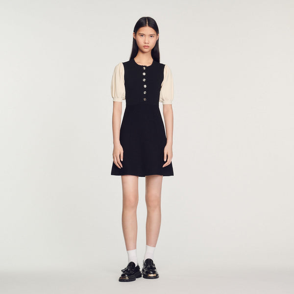 Vestido corto de punto