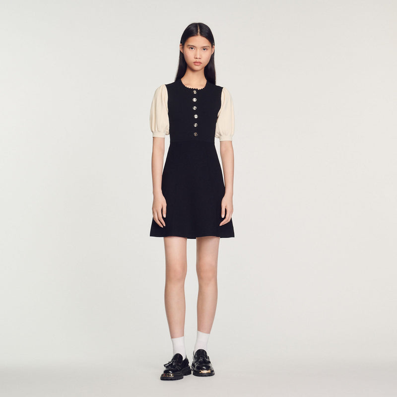 Vestido corto de punto