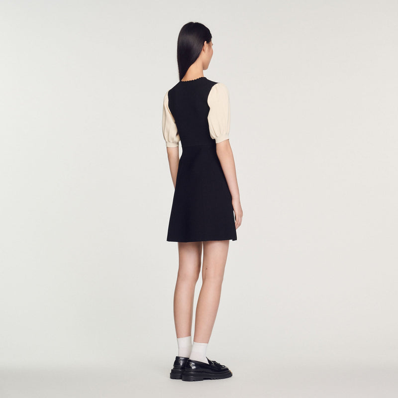 Vestido corto de punto
