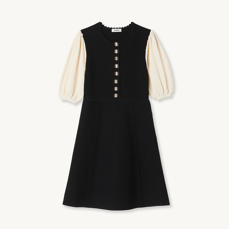 Vestido corto de punto