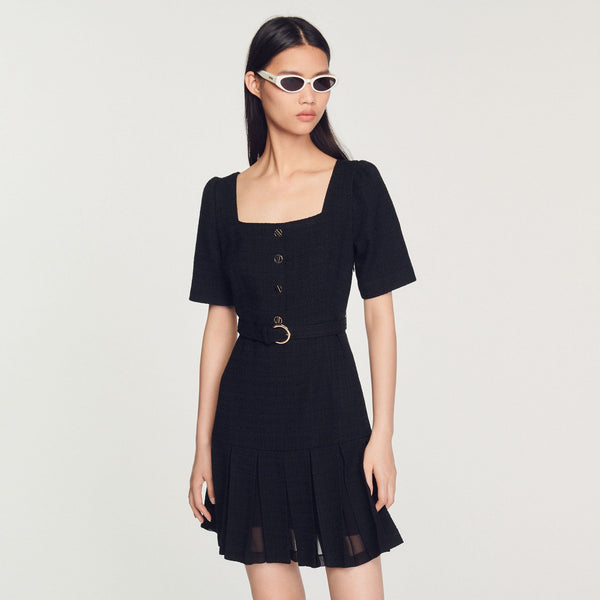 Sandro | Vestido corto de tweed para mujer.