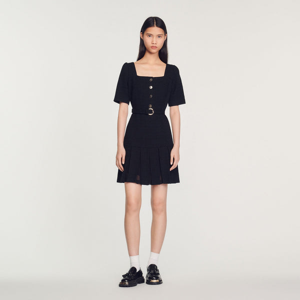 Vestido corto de tweed