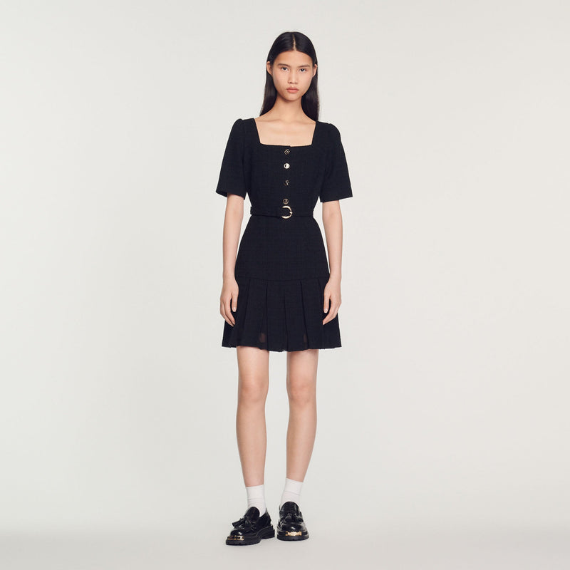 Vestido corto de tweed