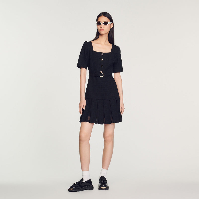 Vestido corto de tweed