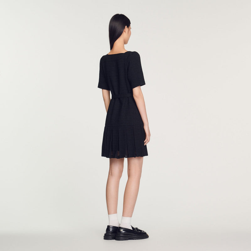 Vestido corto de tweed