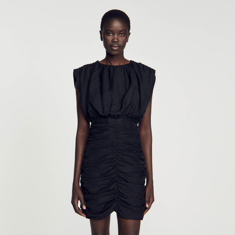 Vestido corto drapeado