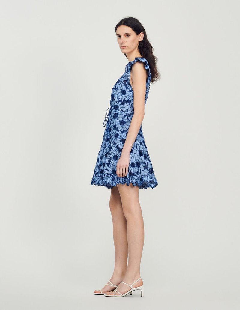 Vestido de guipur con margaritas