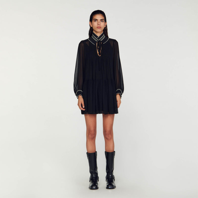 Vestido fluido de muselina