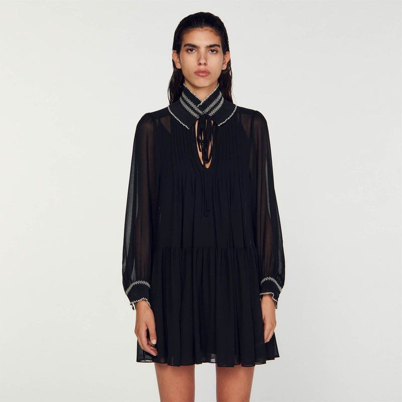 Vestido fluido de muselina