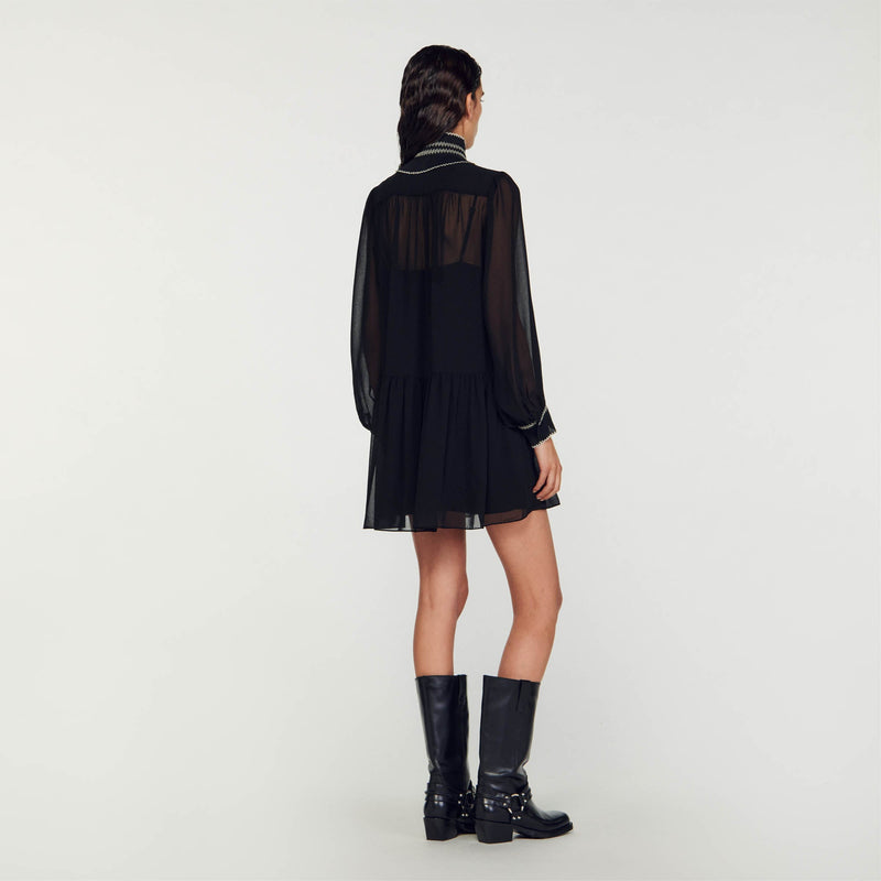 Vestido fluido de muselina