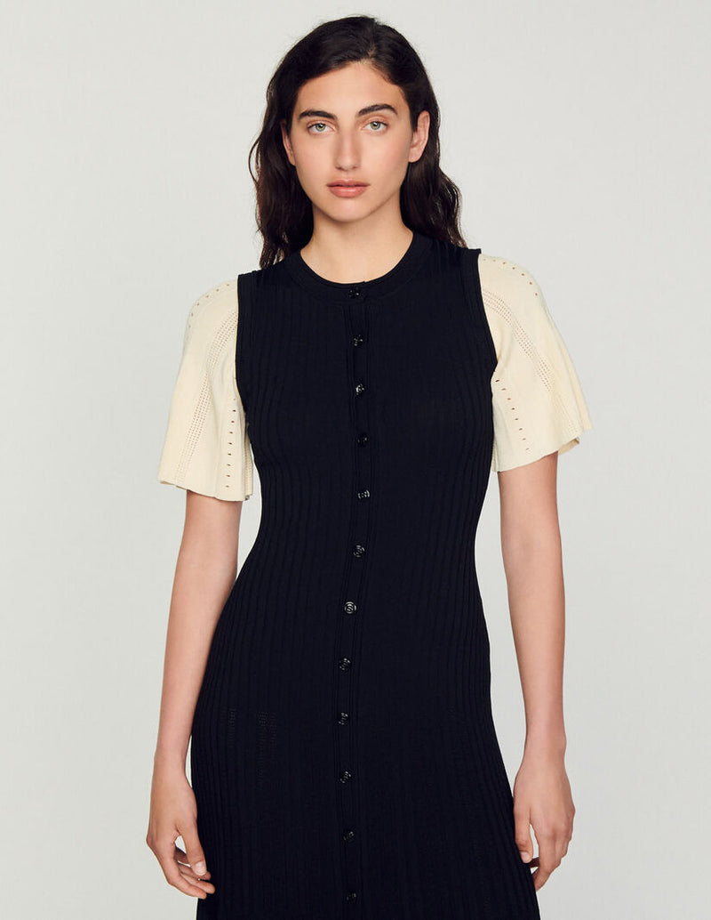 Vestido midi de punto