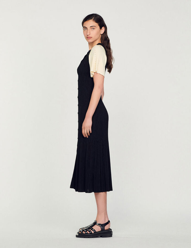 Vestido midi de punto