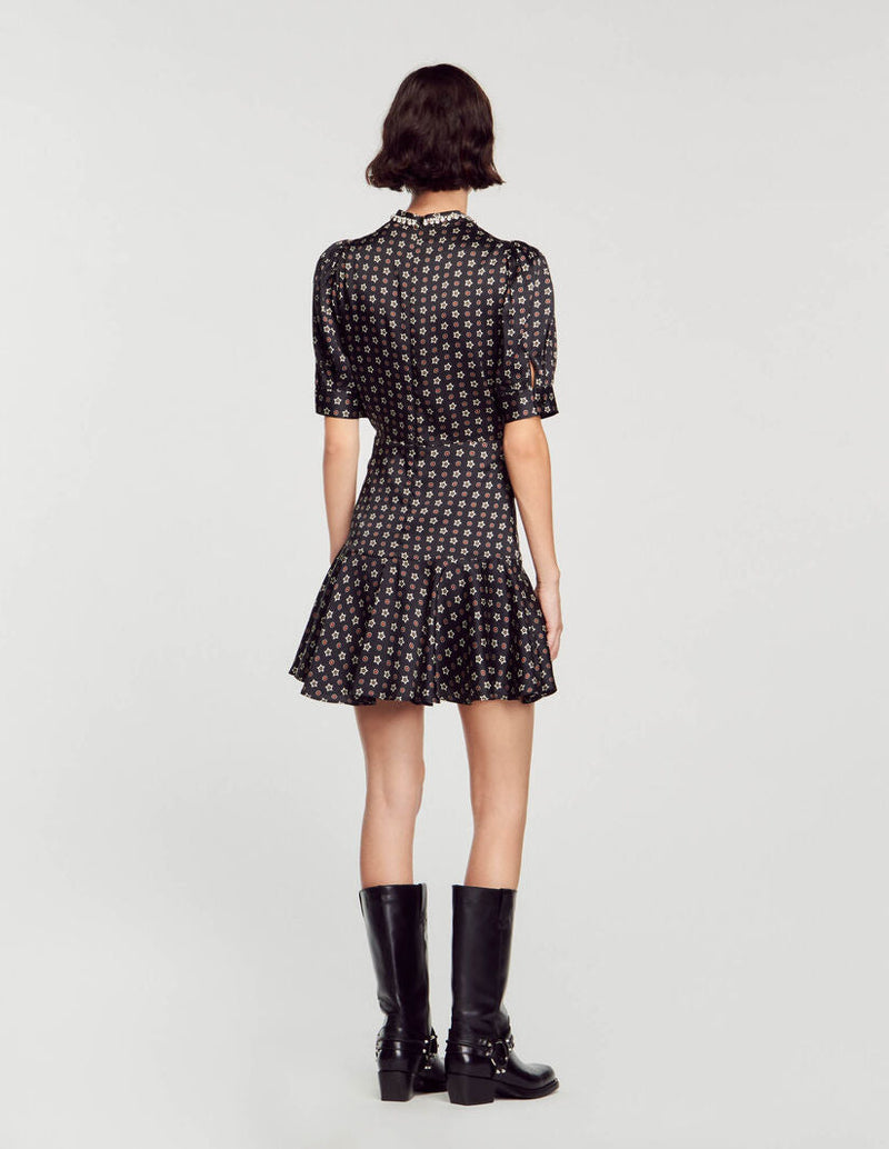 Sandro | Vestido corto con estampado de estrellas para mujer.