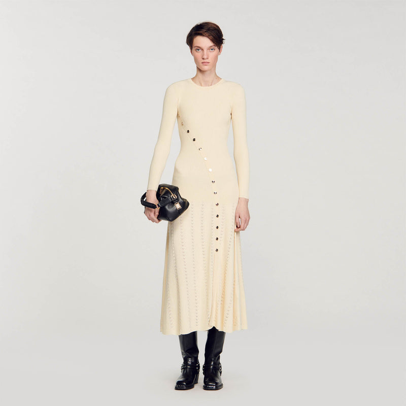 Vestido midi de punto