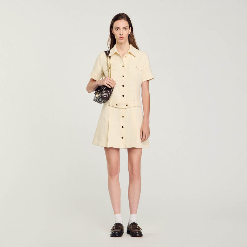 Vestido corto de tweed