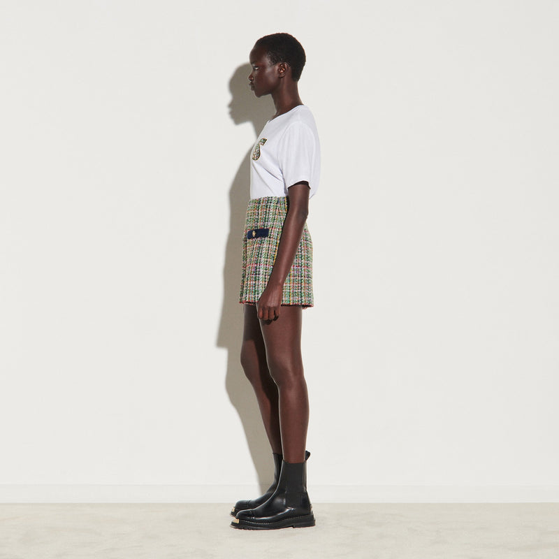 Short de tweed multicolor Joli
