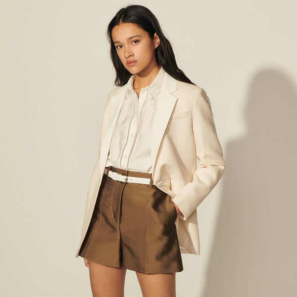Sandro | Shorts de vestir de cintura alta para mujer.