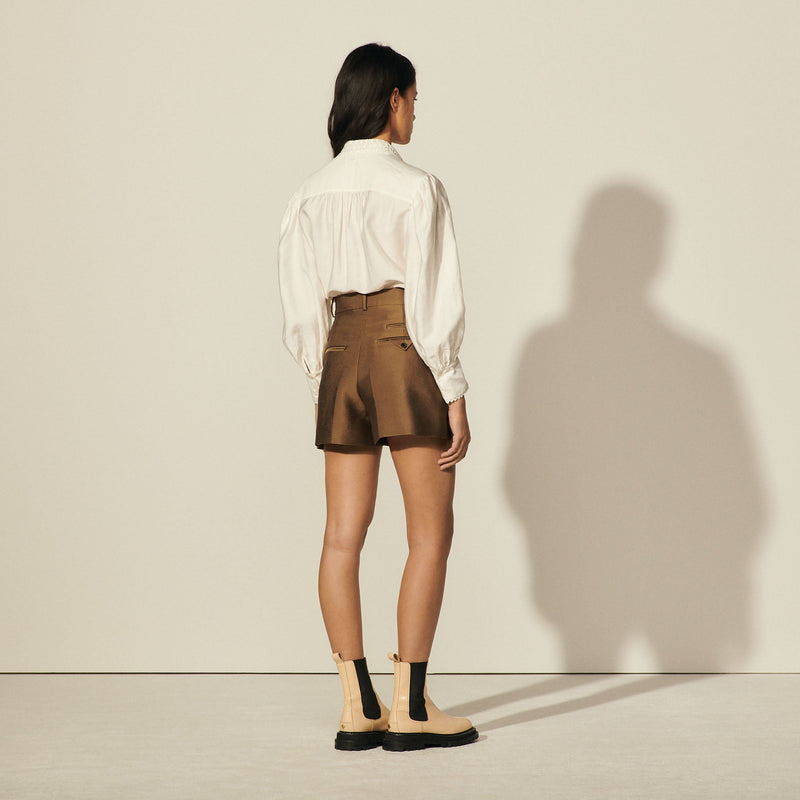 Shorts de vestir de cintura alta