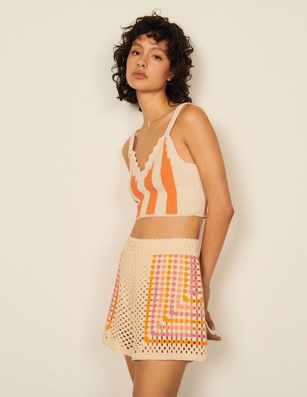 Sandro | Short de croché para mujer.
