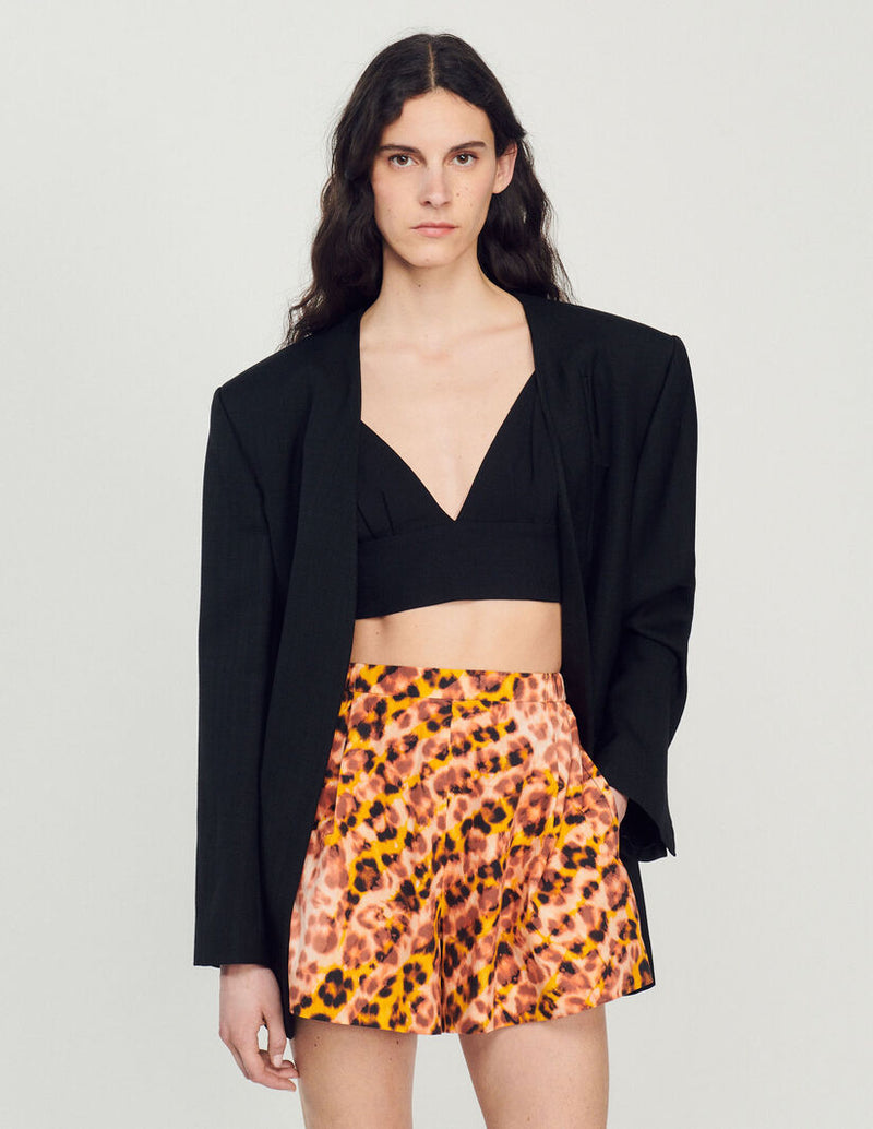 Short de estampado de leopardo