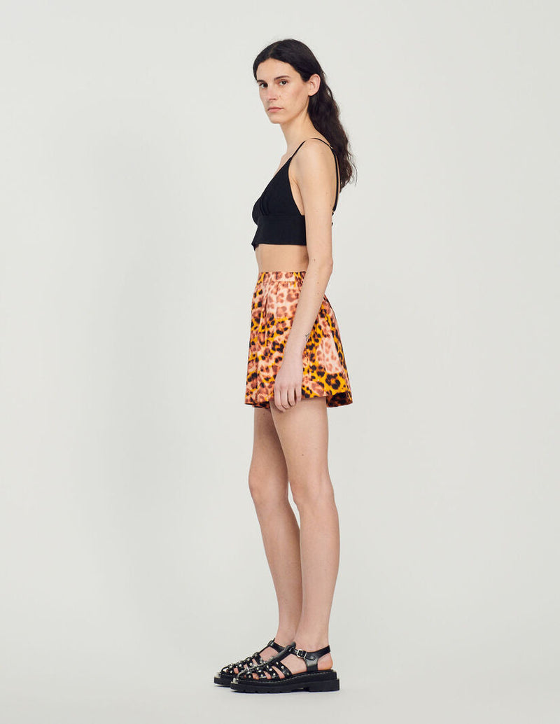 Short de estampado de leopardo