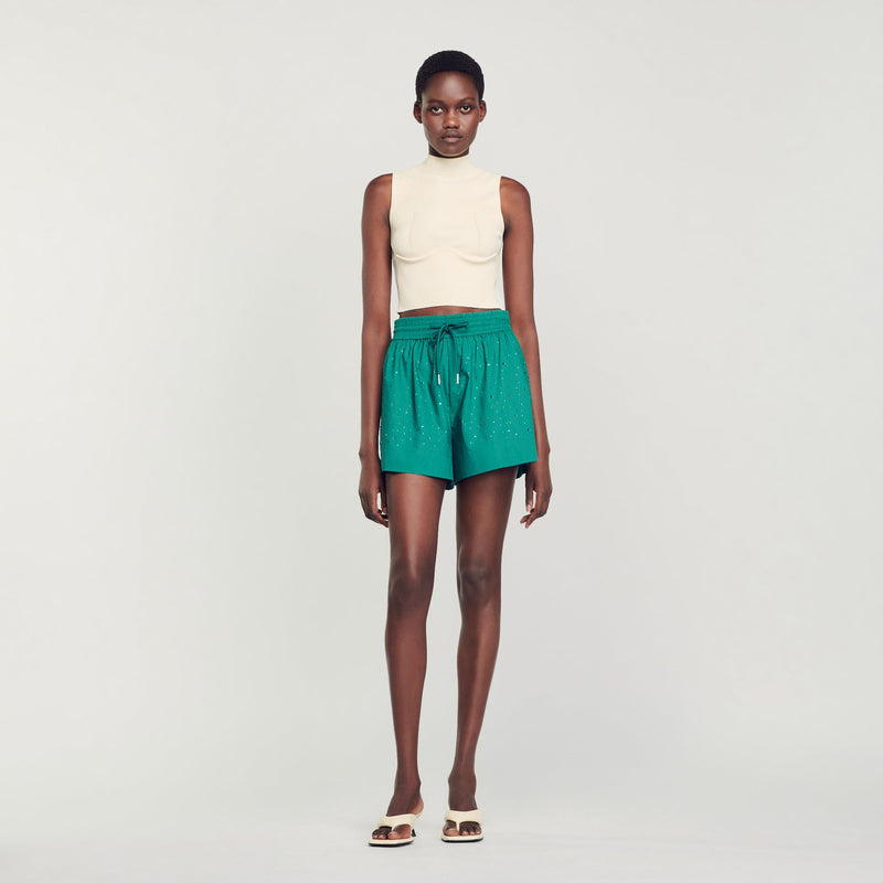 Sandro | Shorts con strass para mujer.