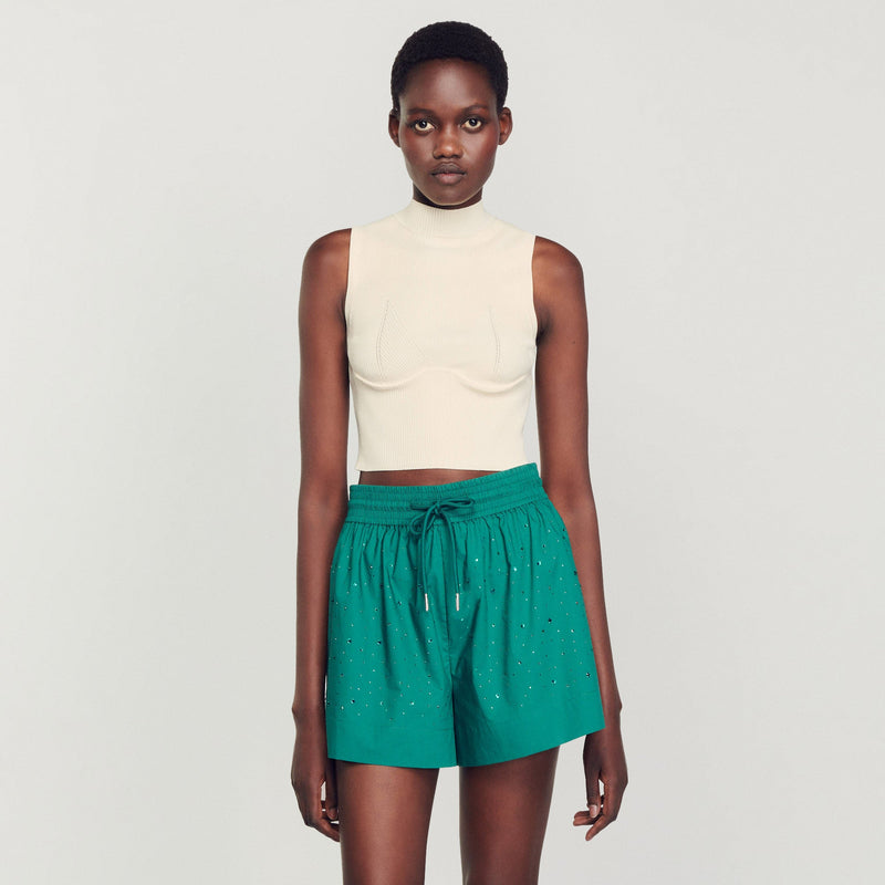 Shorts con strass
