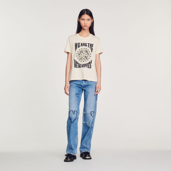 Sandro | Camiseta We Are The New Hippies para mujer.