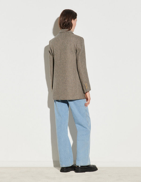 Blazer Paule Beige y Gris