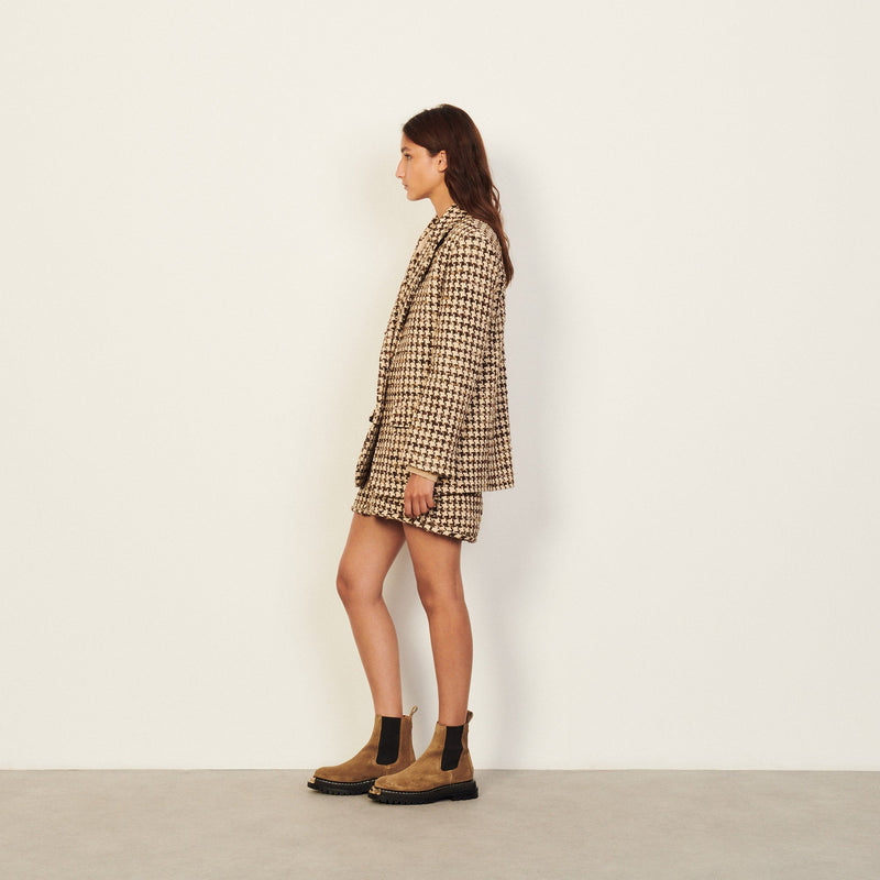 Chaqueta de sastre con pata de gallo