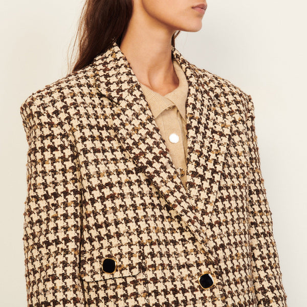Chaqueta de sastre con pata de gallo