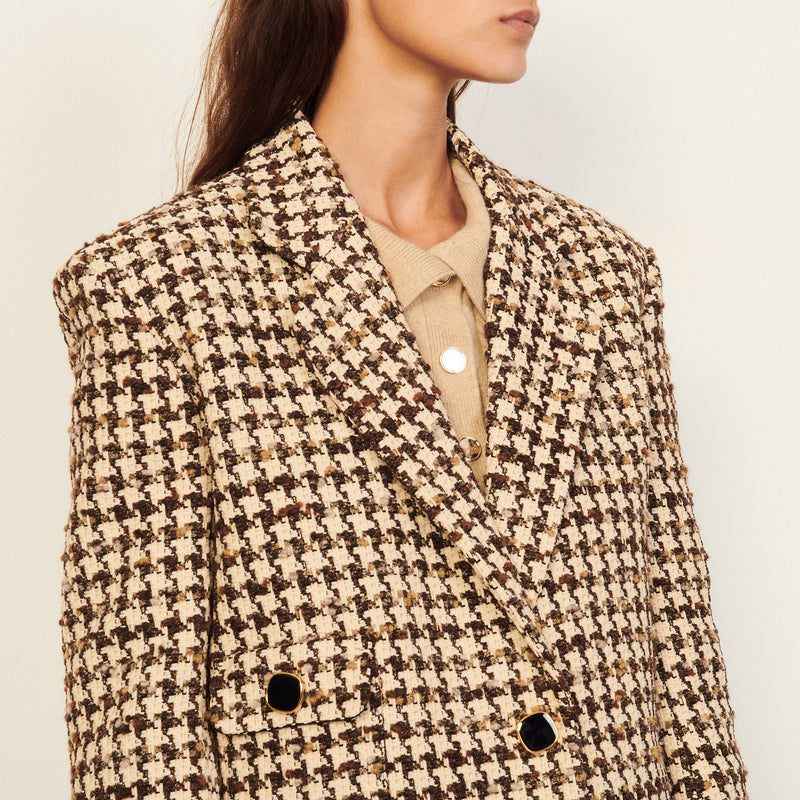 Chaqueta de sastre con pata de gallo