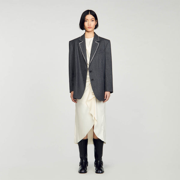 Chaqueta de traje con estrás