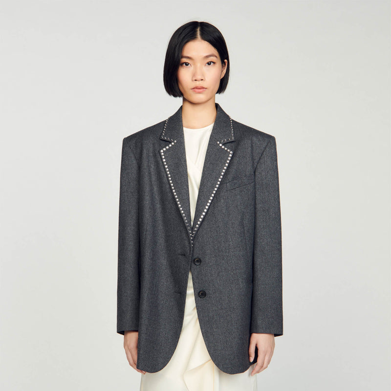 Chaqueta de traje con estrás