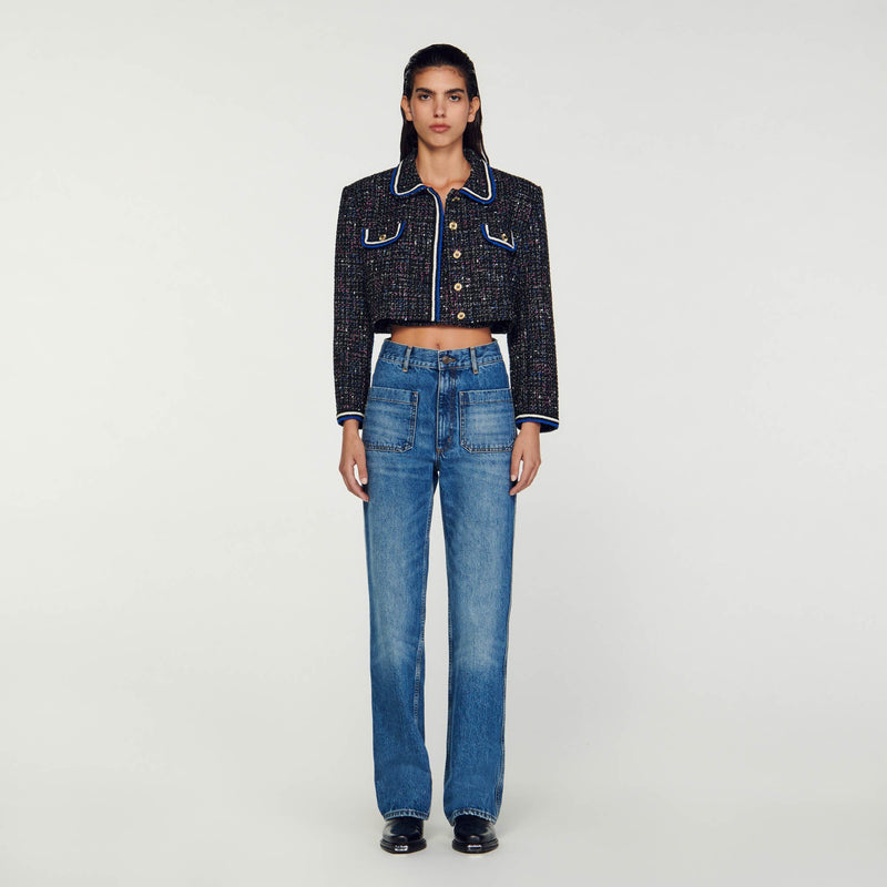 Sandro | Chaqueta corta de tweed para mujer.
