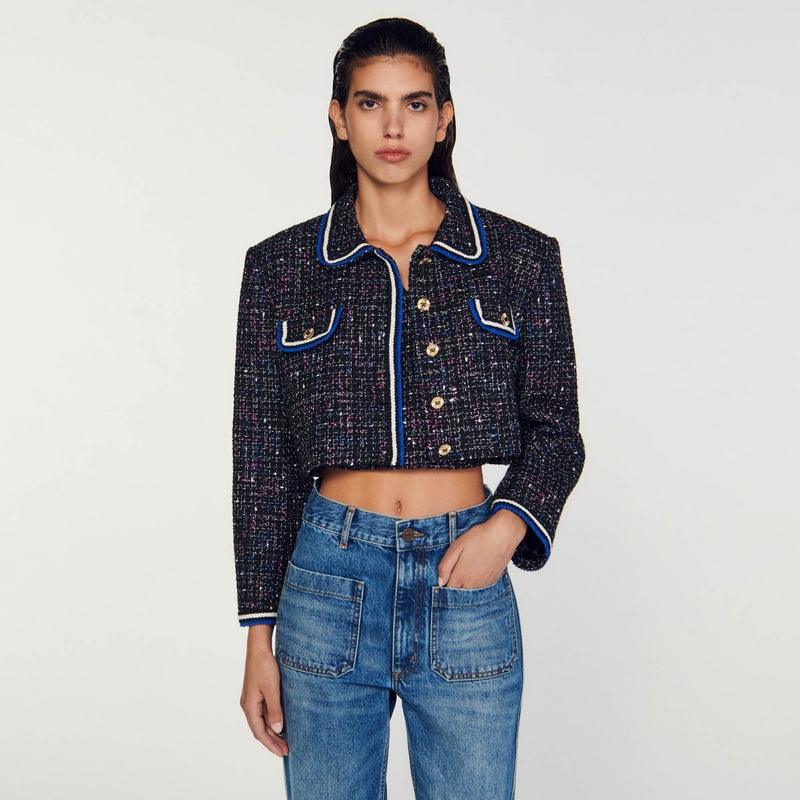 Sandro | Chaqueta corta de tweed para mujer.