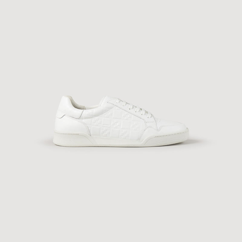 Sneakers de piel repujada square cross