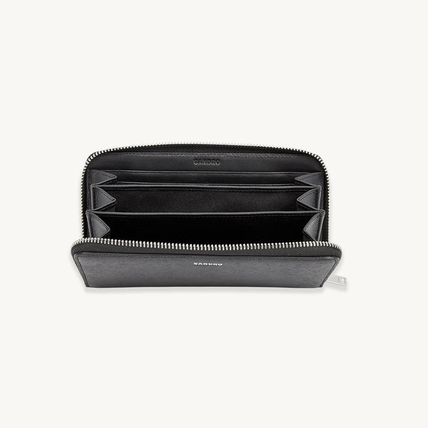 Cartera grande de piel