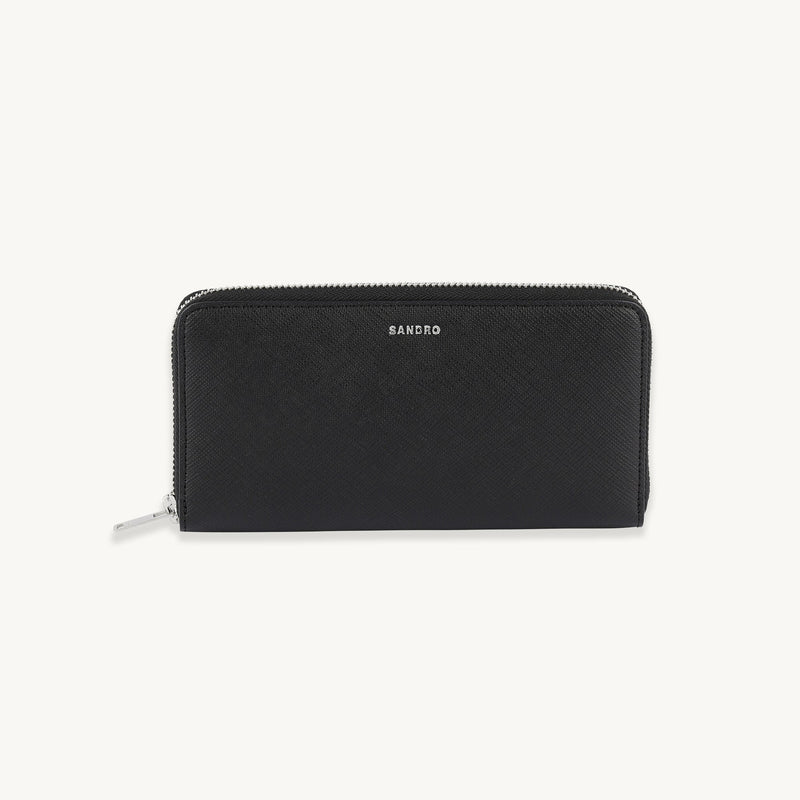 Cartera grande de piel