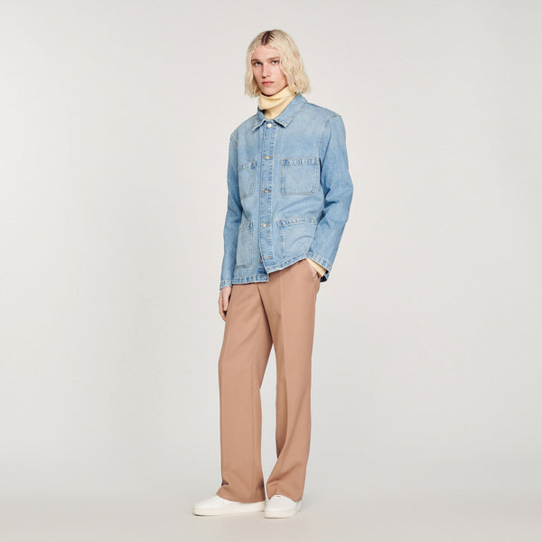 Sandro | Cazadora worker de denim para hombre.
