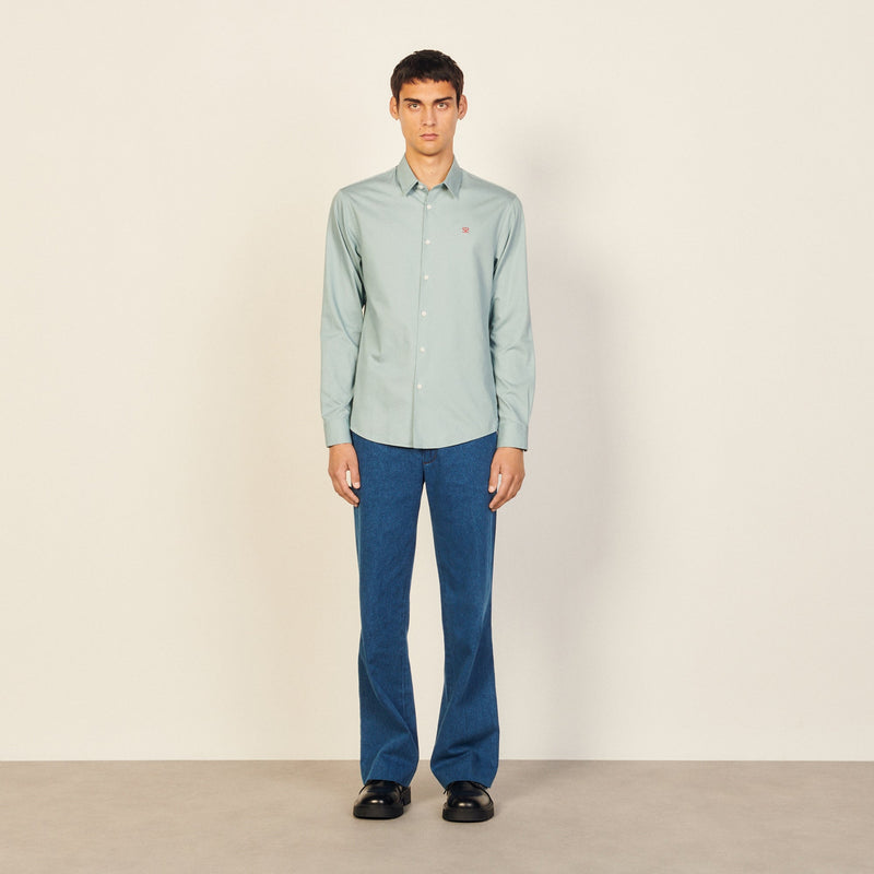 Camisa de algodón con bordado