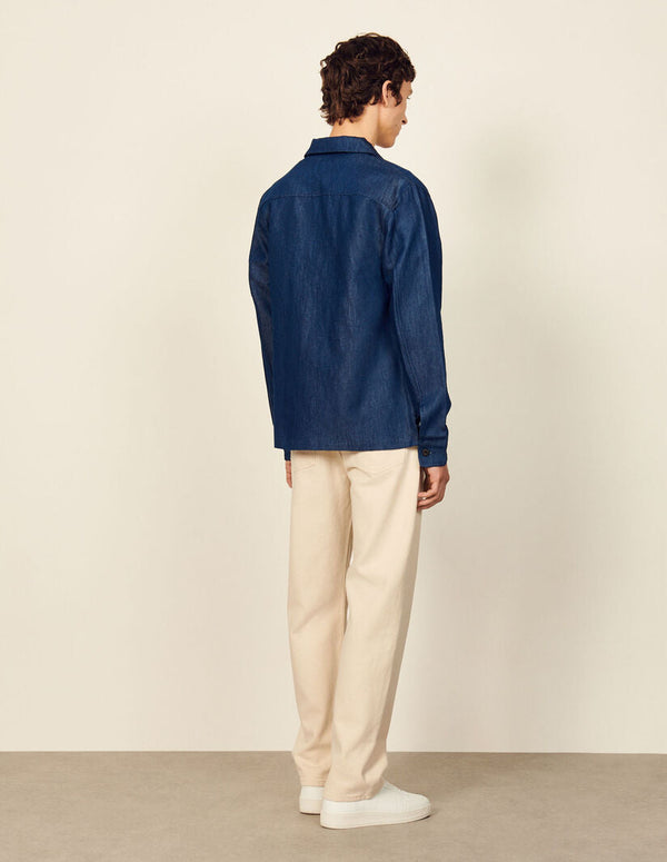 Camisa Chambray Azul Marino