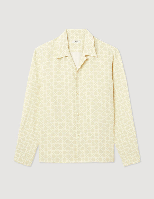 Sandro | Camisa fluida de cuello estilo tiburón para hombre.