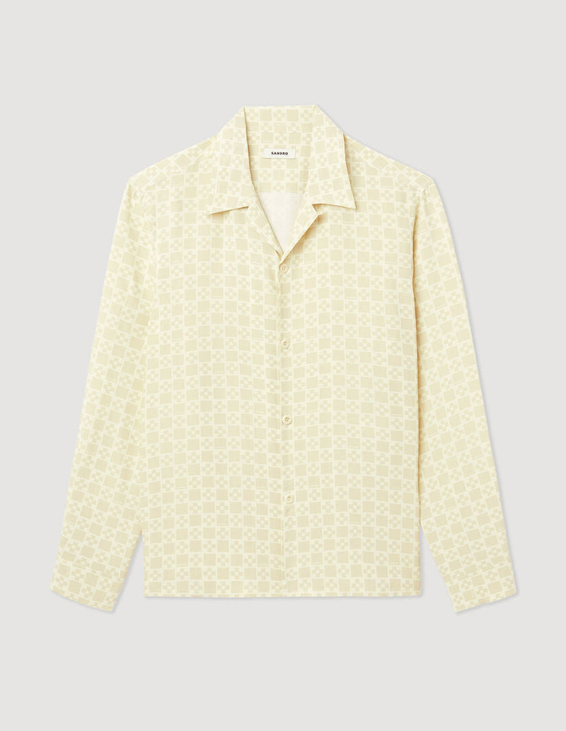 Sandro | Camisa fluida de cuello estilo tiburón para hombre.