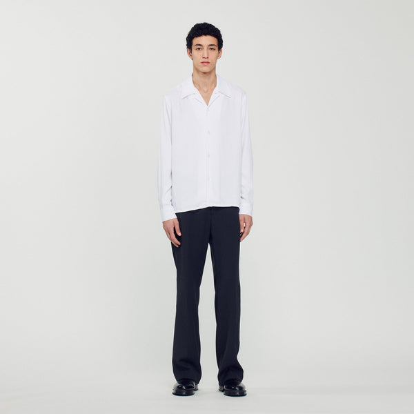 Sandro | Camisa fluida de cuello estilo tiburón para hombre.