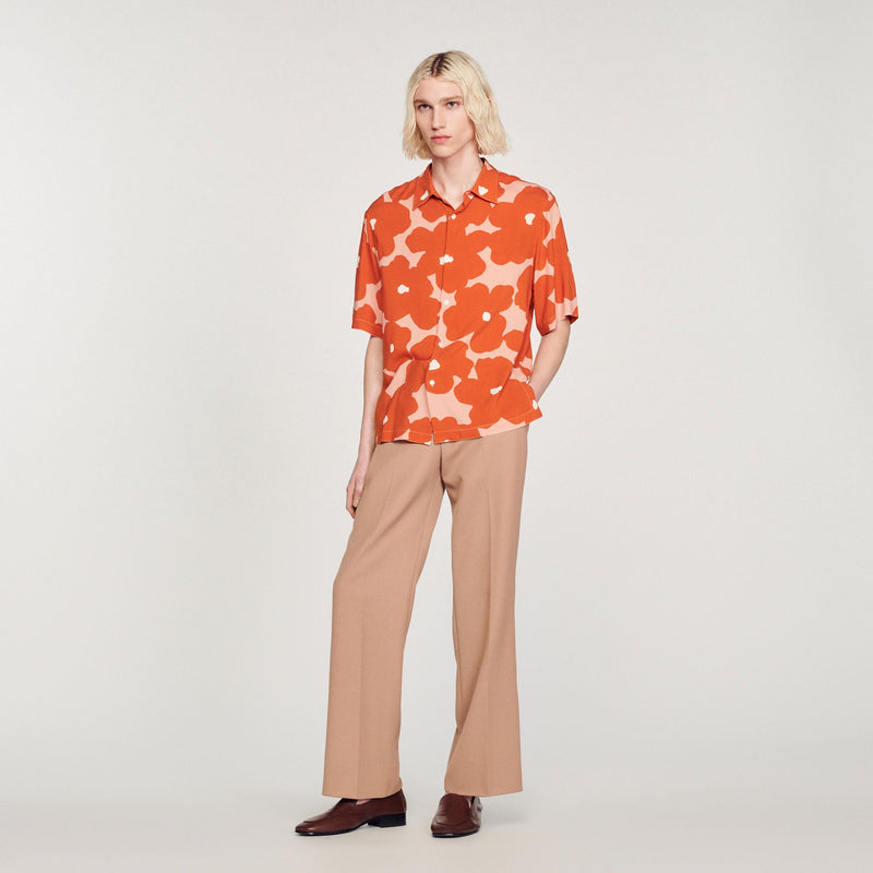 Sandro | Camisa de manga corta estampada para hombre.