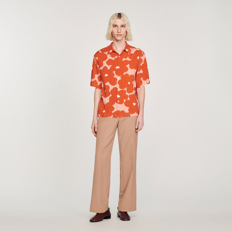 Camisa de manga corta estampada
