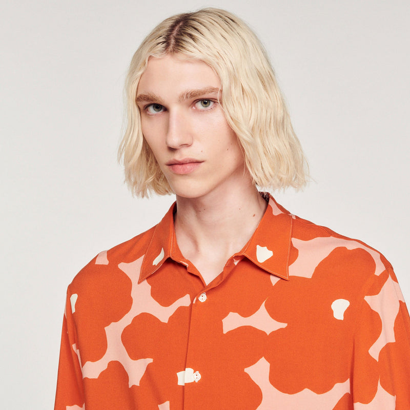 Camisa de manga corta estampada